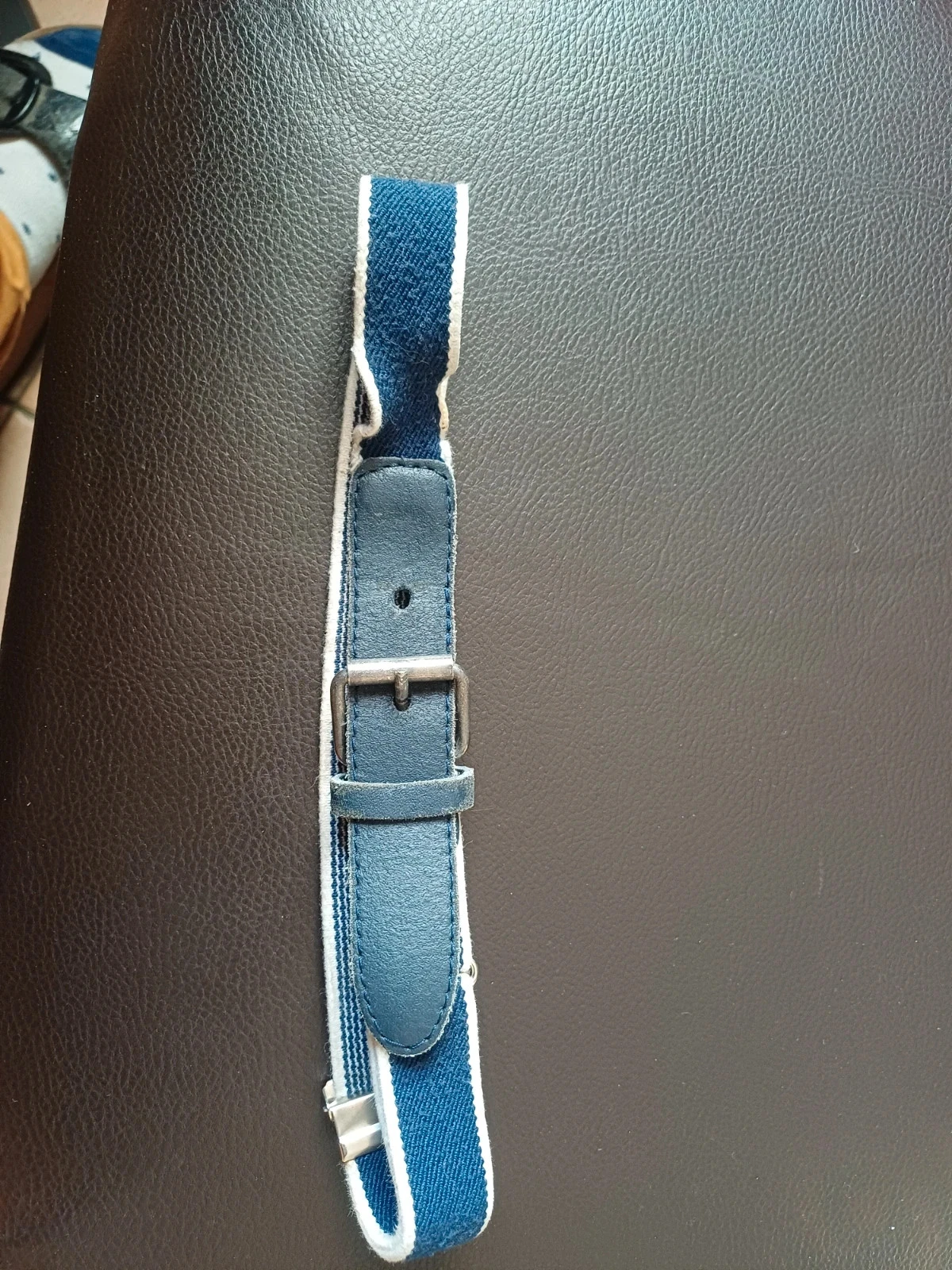 Ceinture élastique bleu et blanc réglable